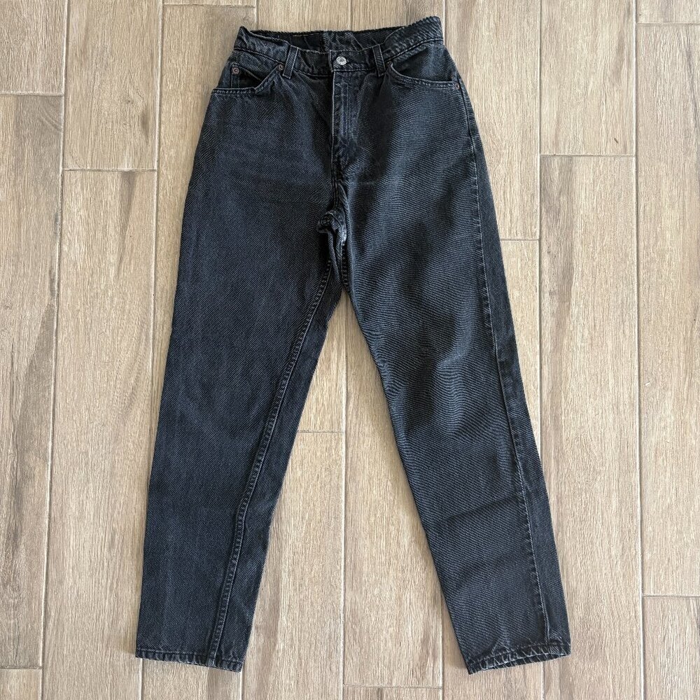 Levi's 951 Black Mom Jeans Women's 6 Relaxed Tapered Leg Orange Tab Vintage 90s
